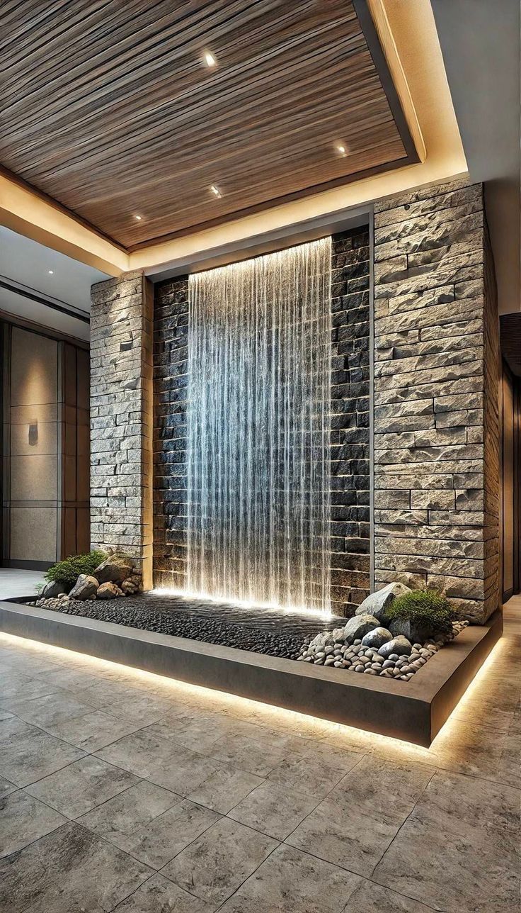 تصميم شلالات داخلية للمنازل والفنادق