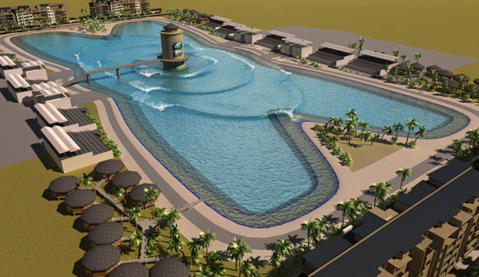 تصميم مسبح أمواج داخلي أو خارجي