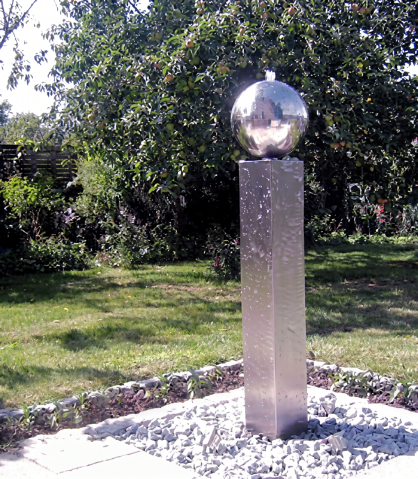 نافورة عمود كروي استانلس ستيل